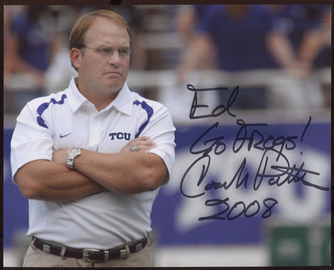 Gary Patterson Signed 8x10 Photo College NCAA Football Coach Autograph TCU