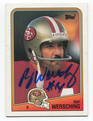 1988 Topps Ray Wersching Signed Card Football Autographed #46