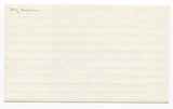 Billy Goodman Signed 3x5 Index Card Baseball Autographed Signature Red Sox