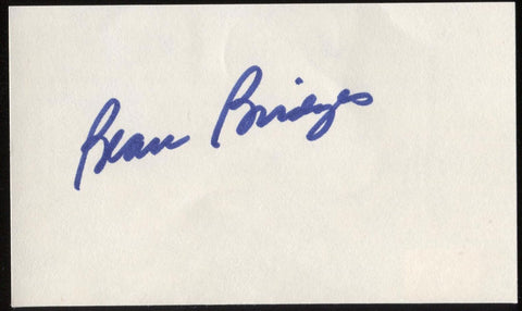 Beau Bridges Signed Index Card Signature Autographed AUTO 