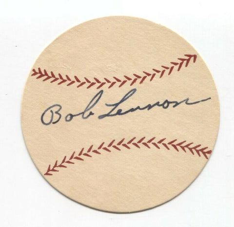 Bob Lennon Signed Paper Baseball Autograph Signature New York Giants