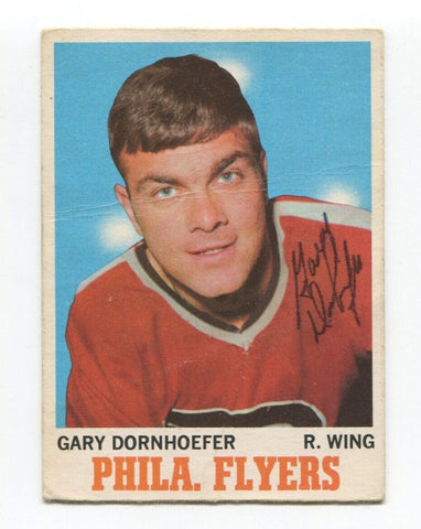 1970-71 O-Pee-Chee OPC Gary Dornhoefer Signed Hockey Card Autographed AUTO #85
