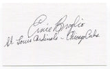 Ernie Broglio Signed 3x5 Index Card Autographed MLB Baseball St. Louis Cardinals