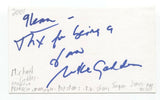 Michael Geddes Signed 3x5 Index Card Autographed Signature Producer