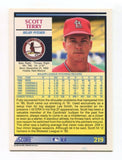 1992 Score Scot Terry Signed Card Baseball Autograph AUTO #219