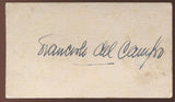 Francisco Flores Del Campo Signed Card Autograph Vintage AUTO  Orchestra Chile