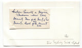 Sir Sydney Smith Signed Card Autographed Signature Forensic Expert Scientist