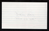 Bobby Shantz Signed 3 x 5 Inch Index Card Autographed Baseball Signature