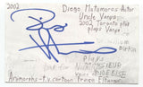 Diego Matamoros Signed 3x5 Index Card Autographed Signature Actor
