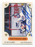 1991 7th Inning Jean-Francois Labbe Signed Card Hockey Autograph AUTO #122