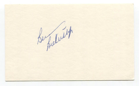Bernie Bickerstaff Signed 3x5 Index Card Autographed NBA Seattle SuperSonics