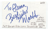 Matt Baram Signed 3x5 Index Card Autographed Signature Comedian Comic Actor