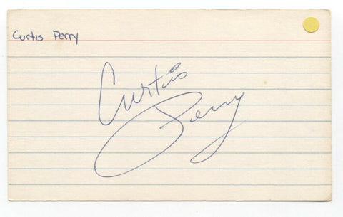 Curtis Perry Signed 3x5 Index Card Autographed Signature Basketball ABA NBA