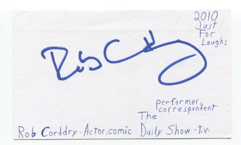 Rob Corddry Signed 3x5 Index Card Autographed Signature Actor Ballers