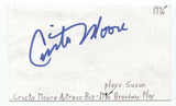 Crista Moore Signed 3x5 Index Card Autographed Signature Actress