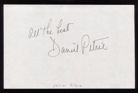 Daniel Petrie Signed HUGE 8x5 Inch Page Autographed Vintage Signature Director