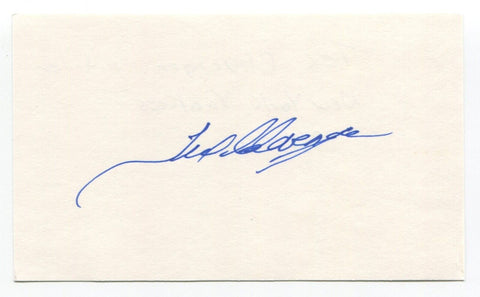 Tex Clevenger Signed 3x5 Index Card Autographed Baseball MLB New York Yankees