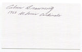 Calvin Browning Signed 3x5 Index Card Autographed 1960 St. Louis Cardinals MLB