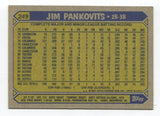 1987 Topps Jim Pankovits Signed Baseball Card RC Autographed AUTO #249