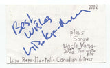 Liisa Repo Martell Signed 3x5 Index Card Autographed Signature Actress