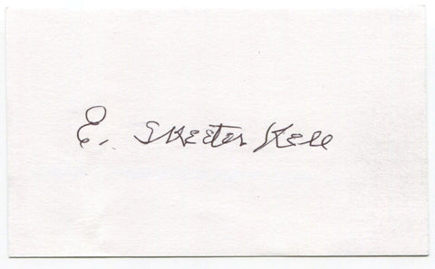 Skeeter Kell Signed 3x5 Index Card Autographed MLB  Philadelphia Athletics