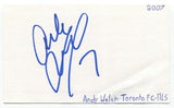 Andy Welsh Signed 3x5 Index Card Autographed Soccer MLS Toronto FC