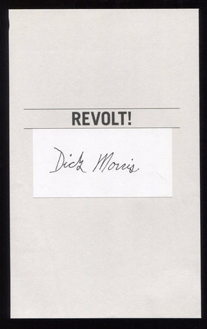Dick Morris Signed Book Page Cut Autographed Cut Signature 