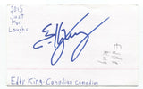 Eddy King Signed 3x5 Index Card Autographed Signature Comedian Comic Actor