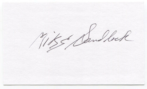 Mike Sandlock Signed 3x5 Index Card Autographed MLB Baseball Brooklyn Dodgers