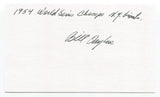 Bill Taylor Signed 3x5 Index Card Autograph Baseball NY Giants World Series 1954