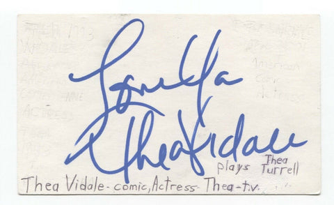 Thea Vidale Signed 3x5 Index Card Autographed Signature Actress Comedian