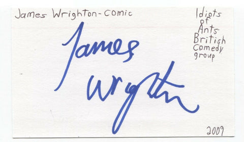 James Wrighton Signed Index 3x5 Card Autographed Signature Actor Comedian