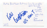 Kate Beetham Signed 3x5 Index Card Autographed Actress Les Miserables