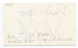 Alan Rachins Signed 3x5 Index Card Actor Signature Knight Rider Batman 