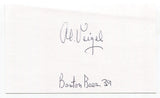 Al Veigel Signed 3x5 Index Card Autograph Baseball MLB 1939 Boston Bees