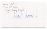 David Volek Signed 3x5 Index Card Autograph Hockey NHL New York Islanders
