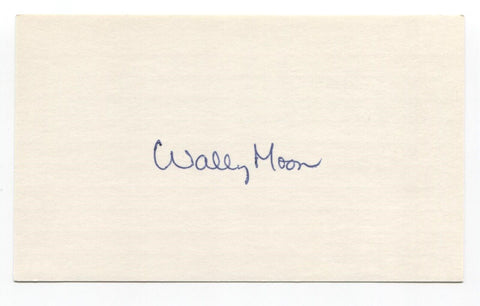 Wally Moon Signed 3x5 Index Card Baseball Autographed St. Louis Cardinals 