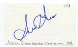 Andrew Grose Signed 3x5 Index Card Autographed Signature Comedian Comic Actor
