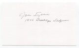 Joe Tepsic Signed 3x5 Index Card Autograph Baseball MLB Brooklyn Dodgers