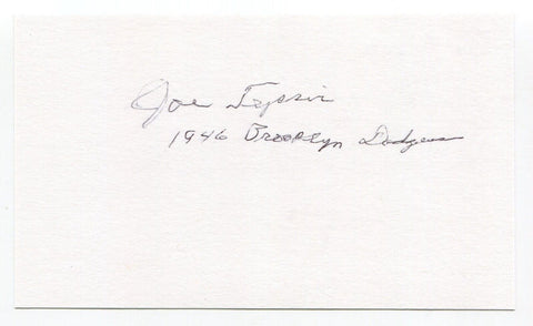 Joe Tepsic Signed 3x5 Index Card Autograph Baseball MLB Brooklyn Dodgers