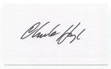 Charlie Hough Signed 3x5 Index Card Baseball Autographed Signature Texas Rangers