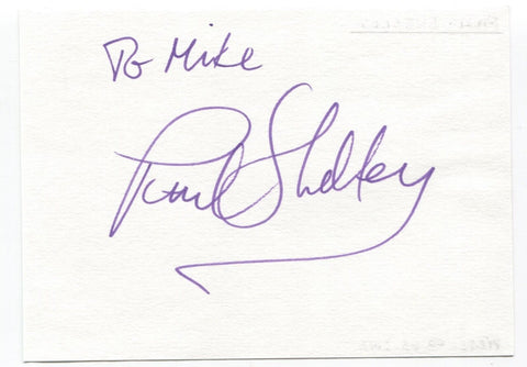 Paul Shelley Signed Page Autographed Signature Inscribed "To Mike" Doctor Who