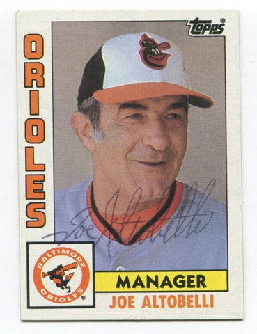 1984 Topps Joe Altobelli Signed Card Baseball MLB Autographed Auto #21
