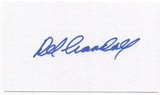 Del Crandall Signed 3x5 Index Card Baseball Autographed Signature Boston Braves