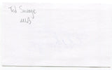 Ted Savage Signed 3x5 Index Card Baseball Autographed Signature Philadelphia