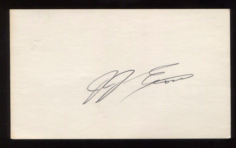 J. James Exon Signed 3x5 Index Card Autographed Signature AUTO Senator