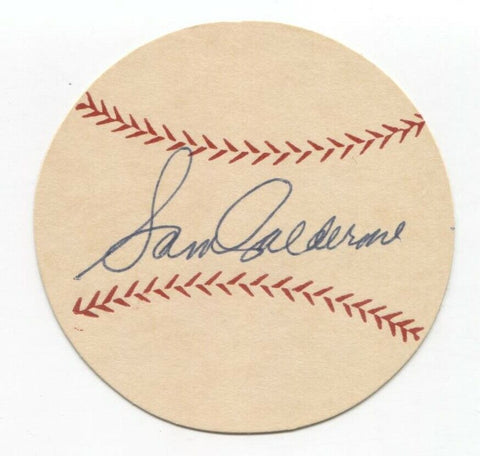 Sam Calderone Signed Paper Baseball Autograph Signature New York Giants