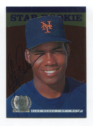 1996 Upper Deck Alex Ochoa Signed Card Baseball Autographed MLB AUTO #232