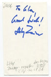 Libby Znaimer Signed 3x5 Index Card Autographed Signature Journalist
