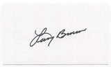 Larry Brown Signed 3x5 Index Card Autographed MLB Baseball Cleveland Indians